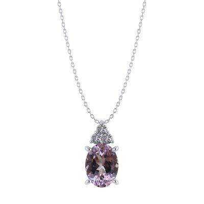 Morganite Diamond Necklace