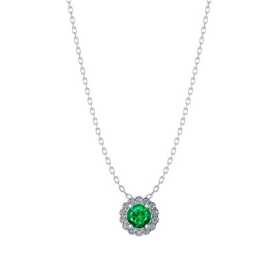 Halo Emerald Necklace