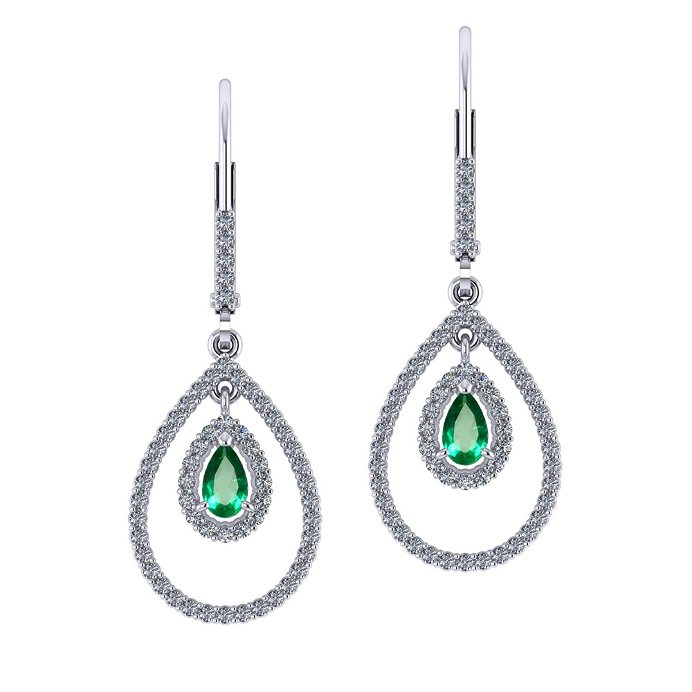 Drop Diamond Emerald Earrings – TOSOTO&Esther