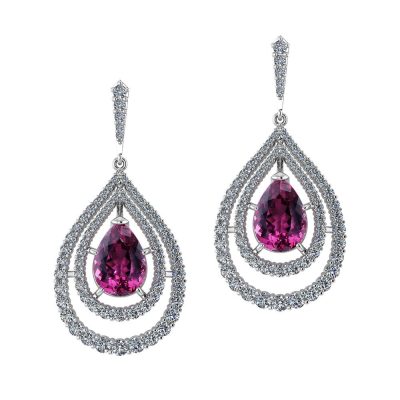 Pink Tourmaline Earrings